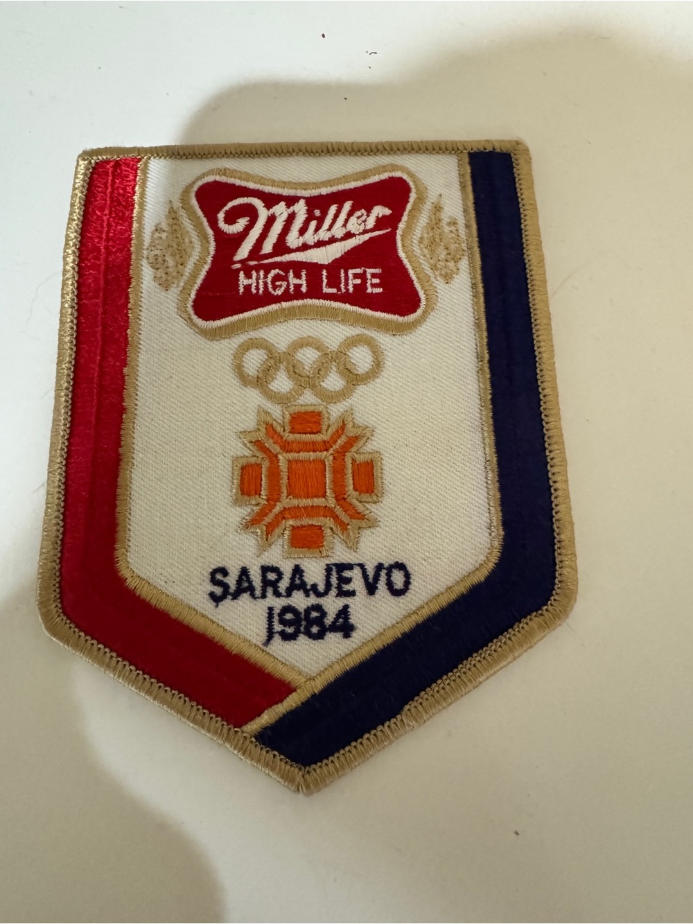 Miller High Life Sarajevo 1984 Embroidered Patch - Red White Blue